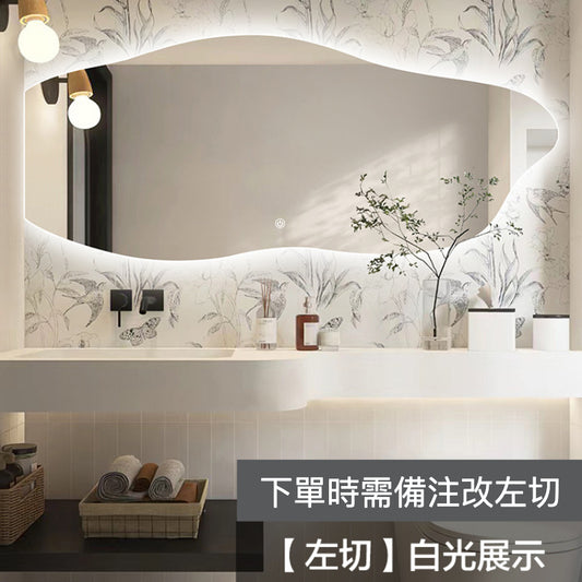 海豚造型不規則無框智能燈鏡