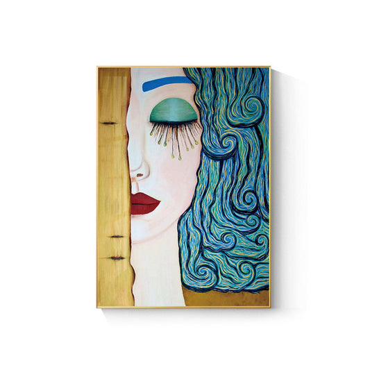 冷豔人物 牆壁裝飾掛畫 油畫布/PS邊框