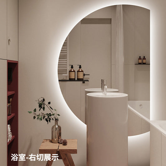 不規則側切面半圓造型燈鏡