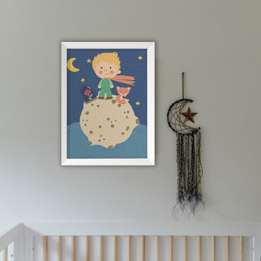 假期不出門 小王子DIY紙漿掛畫材料包(含框)