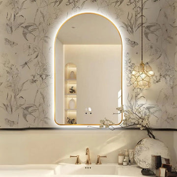 法式拱型浴室鏡燈鏡全身鏡 航空鋁材金框/黑框