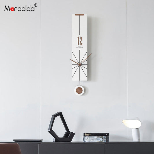 Mandelda 純線條黑白創意牆壁掛鐘