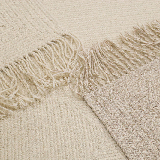 手工編織天然羊毛流蘇客廳臥室地毯