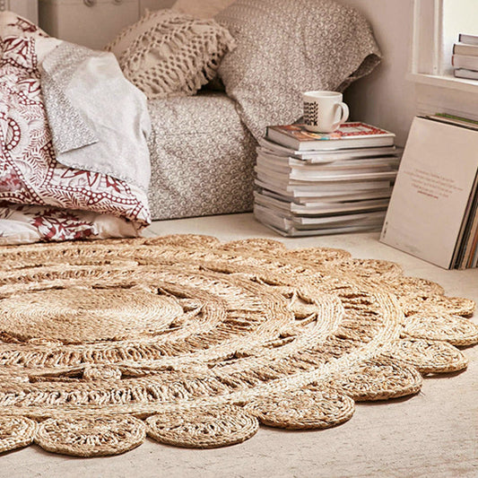 草編系列 手工編織黃麻多造型地毯