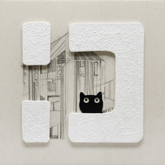 貓咪遊記 實物紙藝立體牆壁裝飾畫