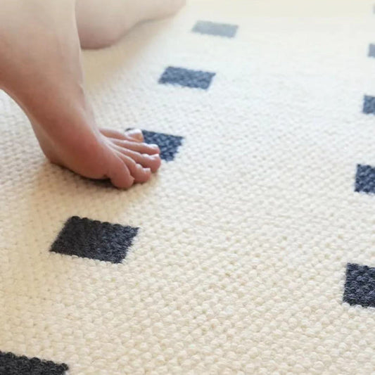 法式復古小黑方 紐西蘭進口羊毛米色地毯
